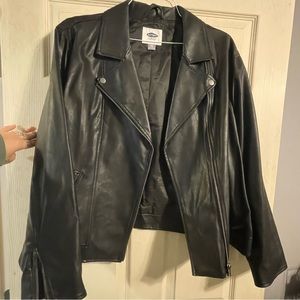 Womens xxl faux leather jacket from old navy
